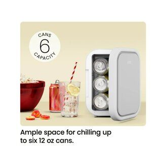 The Iceman RJ48-V2-6-WHITE Portable Mini Corded Electric Refrigerator - NWT